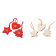 Decorațiuni de crăciun, 3 buc/set - Roșu (1 Sac)
