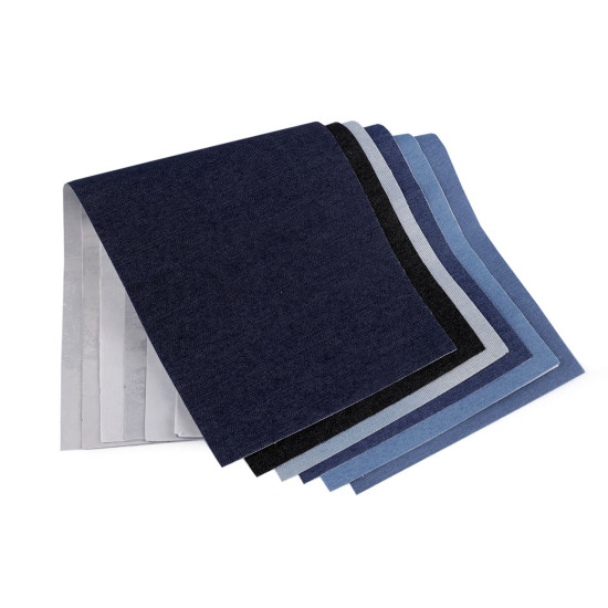 Petice termoadezive jeans, 17x43 cm - Gri albăstrui închis (3 Bucăți) Petice termoadezive jeans, 17x43 cm - Gri albăstrui închis (3 Bucăți)