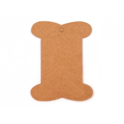 Card expunere panglici / șnururi, 8x10,5 cm - Natur (100 Bucăți)
