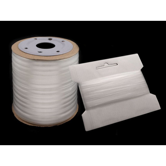 Elastic siliconic, lățime 8 mm - Transparent (80 Metri)