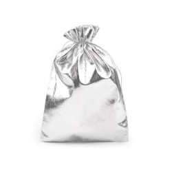 Săculeț lurex pentru cadouri, 16,5x23 cm - Argintiu (10 Bucăți)