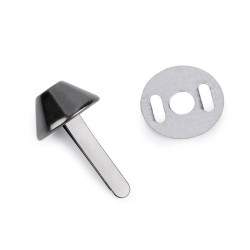 Ţinte metalice / piciorușe metalice genți,  ø12 mm - Nichel închis (10 Seturi)