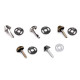 Ţinte metalice / piciorușe metalice genți, ø12 mm - Nichel închis (50 Seturi) Ţinte metalice / piciorușe metalice genți, ø12 mm - Nichel închis (50 Seturi)