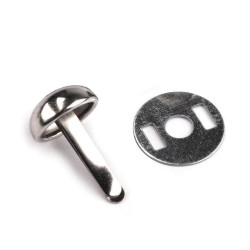 Ţinte metalice / piciorușe metalice genți,  ø12 mm - Nichel (300 Seturi)