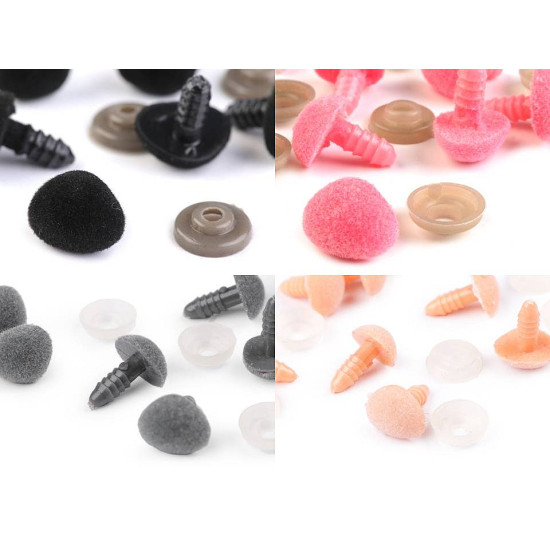 Nas pentru jucării cu dispozitiv de siguranță, 11x14 mm - Albastru deschis (10 Seturi)