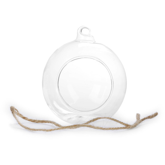 Terariu glob de sticlă, ø8 cm - Transparent (1 Bucată) Terariu glob de sticlă, ø8 cm - Transparent (1 Bucată)