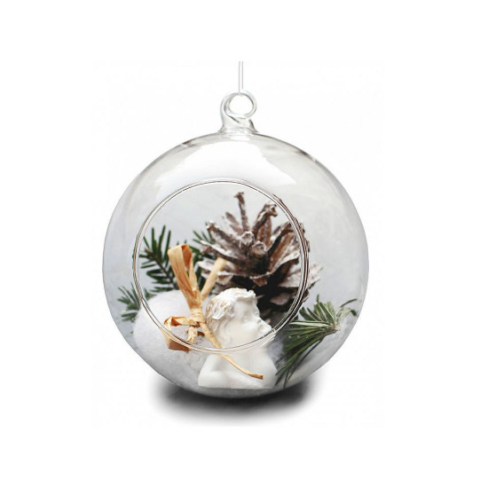 Terariu glob de sticlă, ø8 cm - Transparent (1 Bucată) Terariu glob de sticlă, ø8 cm - Transparent (1 Bucată)