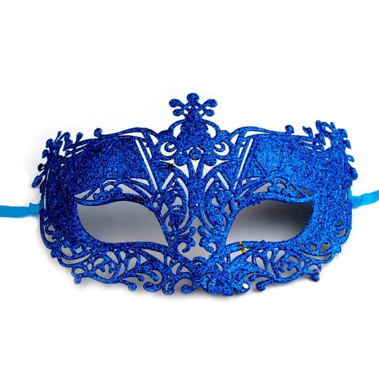 Mască de carnaval cu sclipici - Negru (1 Bucată) Mască de carnaval cu sclipici - Negru (1 Bucată)