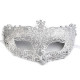 Mască de carnaval cu sclipici - Negru (1 Bucată) Mască de carnaval cu sclipici - Negru (1 Bucată)
