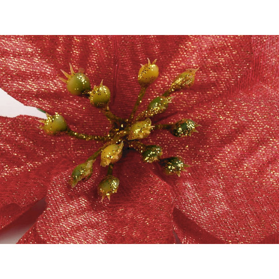 Crăciuniță decorativă cu lurex, ø14 cm - Auriu deschis (10 Bucăți) Crăciuniță decorativă cu lurex, ø14 cm - Auriu deschis (10 Bucăți)