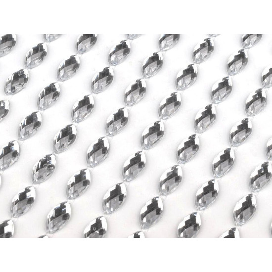 Strasuri autoadezive, model eliptic, 5x10 mm - Cristal (1 Card) Strasuri autoadezive, model eliptic, 5x10 mm - Cristal (1 Card)
