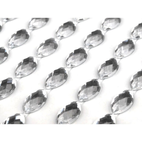 Strasuri autoadezive, model eliptic, 5x10 mm - Cristal (1 Card) Strasuri autoadezive, model eliptic, 5x10 mm - Cristal (1 Card)