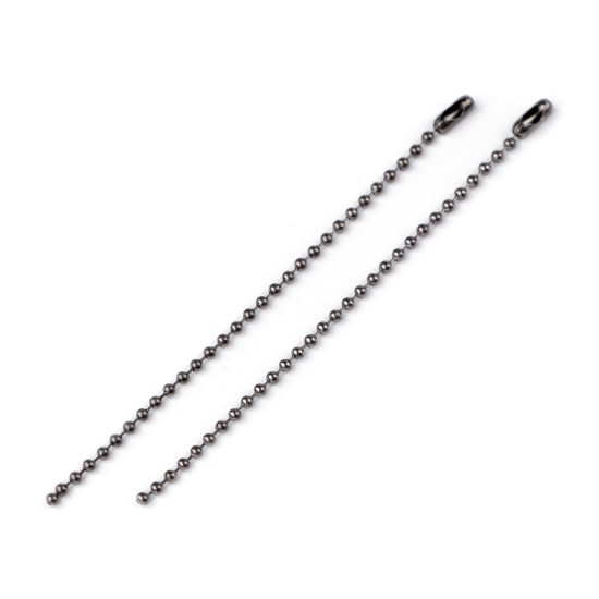 Lanț cu bile, 10 cm - Nichel negru (50 Bucăți) Lanț cu bile, 10 cm - Nichel negru (50 Bucăți)
