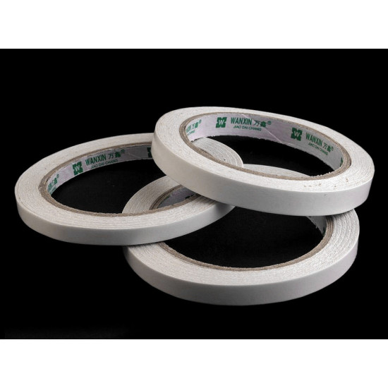 Bandă dublu adezivă lățime 8 mm, 10 mm, 12 mm - Transparent (25 Bucăți) Bandă dublu adezivă lățime 8 mm, 10 mm, 12 mm - Transparent (25 Bucăți)