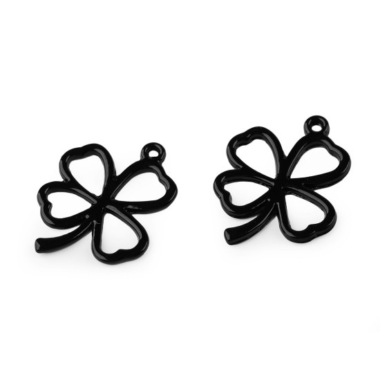 Pandantiv trifoi cu patru foi, 20x24 mm - Auriu deschis (2 Bucăți) Pandantiv trifoi cu patru foi, 20x24 mm - Auriu deschis (2 Bucăți)
