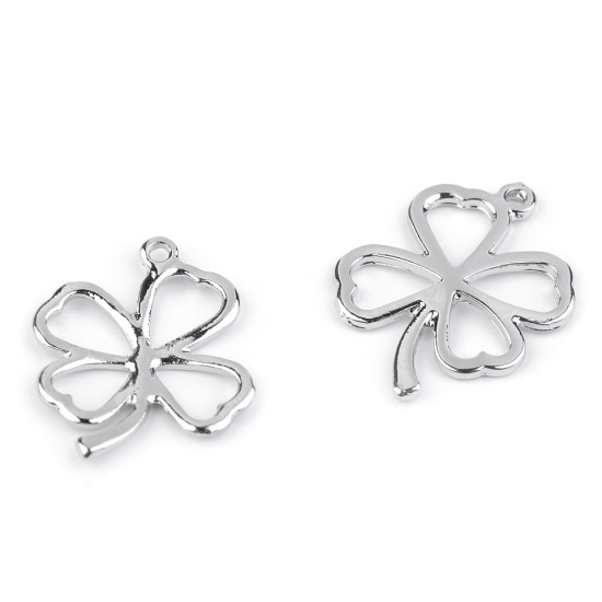 Pandantiv trifoi cu patru foi, 20x24 mm - Auriu deschis (2 Bucăți) Pandantiv trifoi cu patru foi, 20x24 mm - Auriu deschis (2 Bucăți)