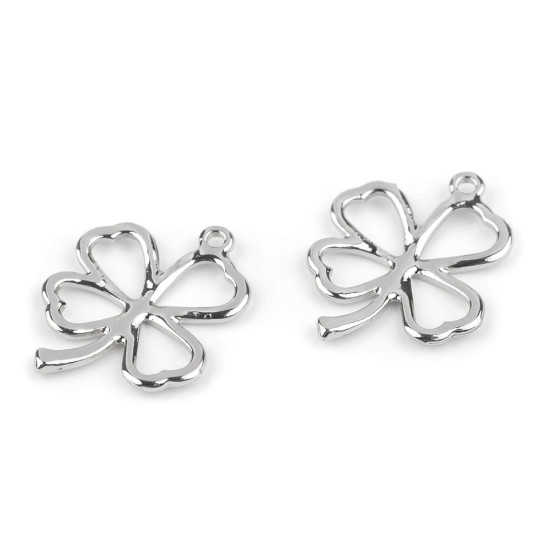 Pandantiv trifoi cu patru foi, 20x24 mm - Auriu deschis (2 Bucăți) Pandantiv trifoi cu patru foi, 20x24 mm - Auriu deschis (2 Bucăți)