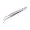Pensetă metalică cu vărf curbat, 11,5 cm - Nichel (1 Bucată)