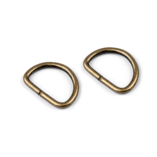 Inel metalic tip d, lățime 12 mm - Auriu (400 Bucăți)