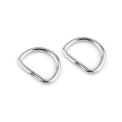 Inel metalic tip d, lățime 12 mm - Nichel (100 Bucăți)