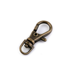 Carabină metalică pivotantă, gaură 4 mm - Alamă antică (200 Bucăți)