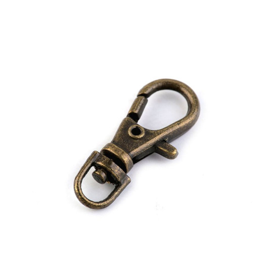Carabină metalică pivotantă, gaură 4 mm - Alamă antică (200 Bucăți) Carabină metalică pivotantă, gaură 4 mm - Alamă antică (200 Bucăți)