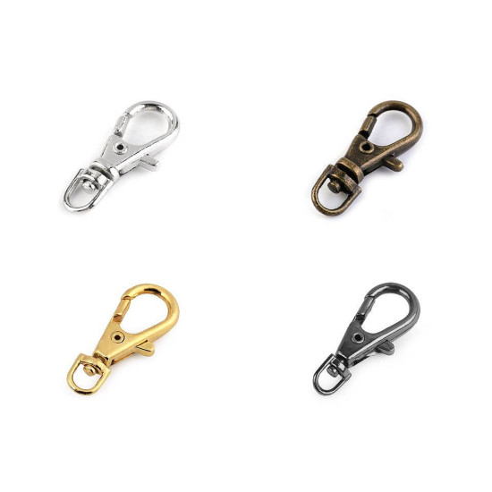 Carabină metalică pivotantă, gaură 4 mm - Alamă antică (200 Bucăți) Carabină metalică pivotantă, gaură 4 mm - Alamă antică (200 Bucăți)