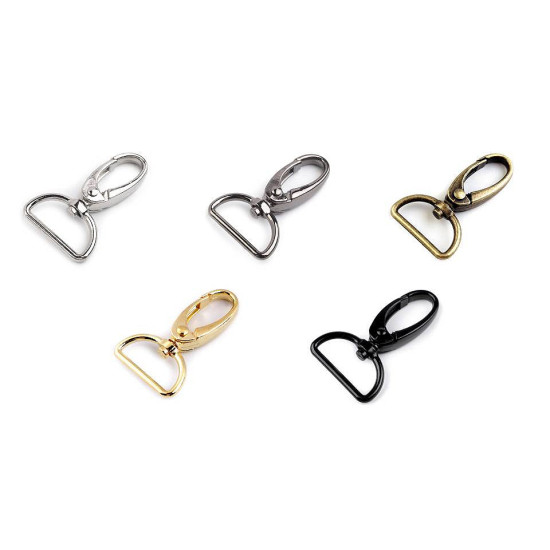 Carabină metalică pivotantă, gaură 25 mm - Alamă antică (50 Bucăți) Carabină metalică pivotantă, gaură 25 mm - Alamă antică (50 Bucăți)