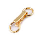 Închizătoare decorativă, 21x60 mm - Alamă antică (50 Perechi)