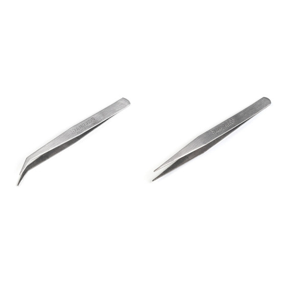 Pensetă metalică, lungime 12,5 cm - Nichel (30 Bucăți)