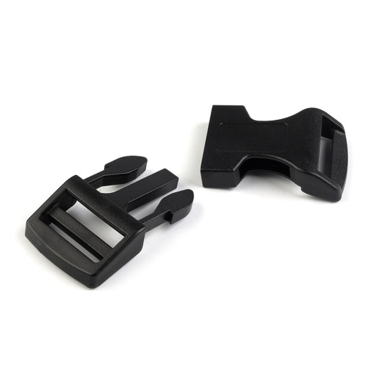 Cataramă trident curbată, lățime 25 mm - Negru (25 Seturi) Cataramă trident curbată, lățime 25 mm - Negru (25 Seturi)