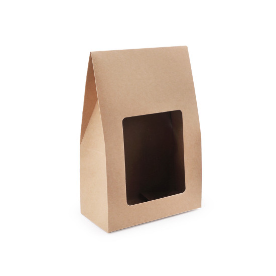 Cutie cu fereastră - Maro natural (10 Bucăți) Cutie cu fereastră - Maro natural (10 Bucăți)