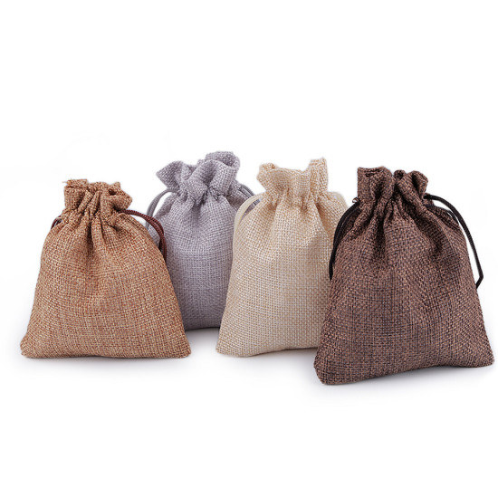 Săculeț rustic imitație iută, 10x12 cm - Gri perlă (10 Bucăți) Săculeț rustic imitație iută, 10x12 cm - Gri perlă (10 Bucăți)