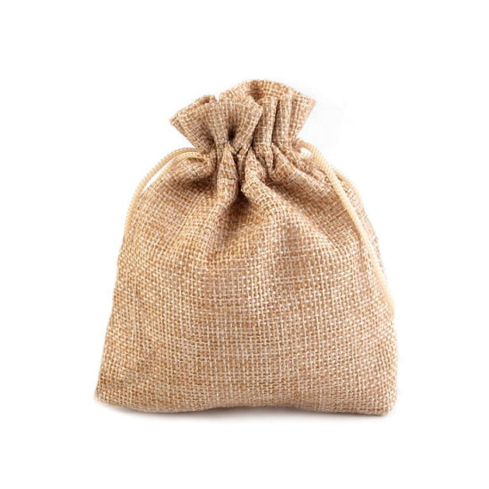 Săculeț rustic imitație iută, 10x12 cm - Gri perlă (10 Bucăți) Săculeț rustic imitație iută, 10x12 cm - Gri perlă (10 Bucăți)