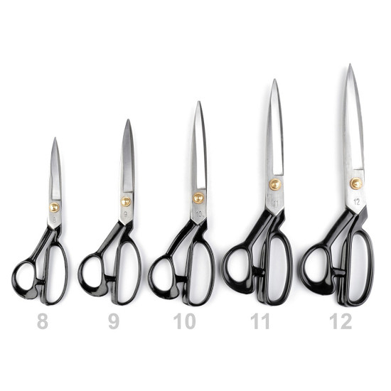 Foarfecă de croitorie, integral metalică, lungime 23 cm - Negru (1 Bucată) Foarfecă de croitorie, integral metalică, lungime 23 cm - Negru (1 Bucată)