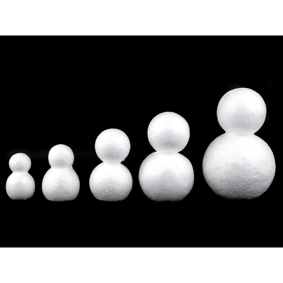 Om de zăpadă din polistiren, 6,7x11,5 cm - Alb (20 Bucăți) Om de zăpadă din polistiren, 6,7x11,5 cm - Alb (20 Bucăți)