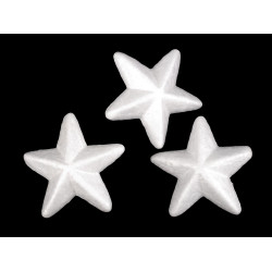 Stea din polistiren, ø8,5 cm - Alb (100 Bucăți)