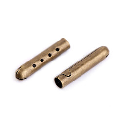 Terminație metalică pentru șnur, ø4 mm - Alamă antică (10 Bucăți)