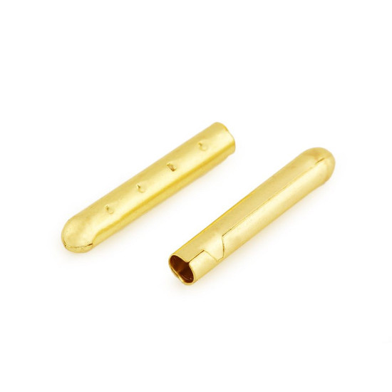 Terminație metalică pentru șnur, ø4 mm - Nichel negru (50 Bucăți) Terminație metalică pentru șnur, ø4 mm - Nichel negru (50 Bucăți)