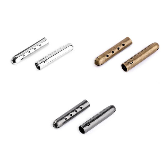 Terminație metalică pentru șnur, ø4 mm - Nichel negru (50 Bucăți) Terminație metalică pentru șnur, ø4 mm - Nichel negru (50 Bucăți)