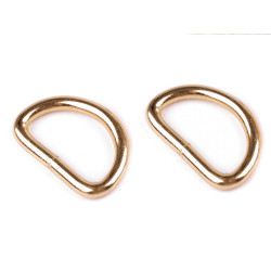 Inel metalic tip d, lățime 32 mm - Auriu clasic (10 Bucăți)
