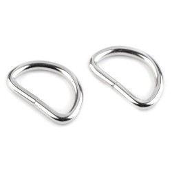Inel metalic tip d, lățime 32 mm - Nichel (10 Bucăți)