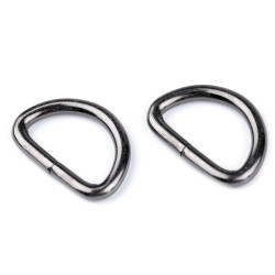 Inel metalic tip d, lățime 32 mm - Nichel negru (10 Bucăți)