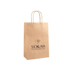 Sacoșă hărtie stoklasa 20x30 cm - Maro natural (100 Bucăți)