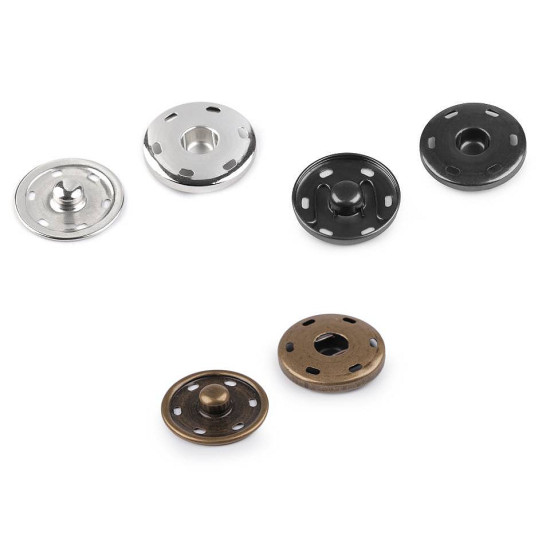 Capse metalice de cusut, ø30 mm - Auriu deschis (50 Perechi) Capse metalice de cusut, ø30 mm - Auriu deschis (50 Perechi)