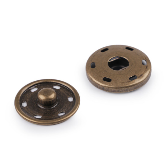 Capse metalice de cusut, ø30 mm - Auriu deschis (50 Perechi) Capse metalice de cusut, ø30 mm - Auriu deschis (50 Perechi)
