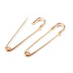 Ace de siguranță decorative, lungime 75 mm - Auriu rose (100 Bucăți) Ace de siguranță decorative, lungime 75 mm - Auriu rose (100 Bucăți)