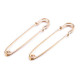 Ace de siguranță decorative, lungime 75 mm - Auriu rose (100 Bucăți) Ace de siguranță decorative, lungime 75 mm - Auriu rose (100 Bucăți)