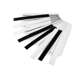 Bandă arici autoadezivă, complet (puf + scai), diverse culori, 20 mm - Mix alb-negru (24 Perechi)