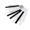 Klettband haken + schlaufen selbstklebend geschnitten 20 cm - Mix schwarz-weiß (24 Paare)